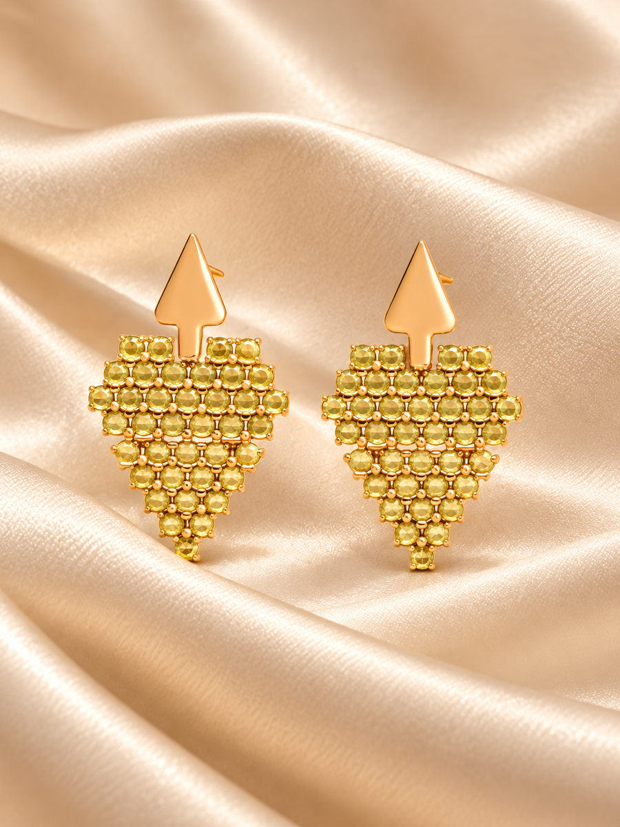 Collection Boucles d’oreilles sur satin champagne