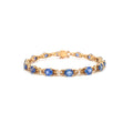 Sapphire and Diamond Bracelet in 14K Yellow Gold - KGD 40959