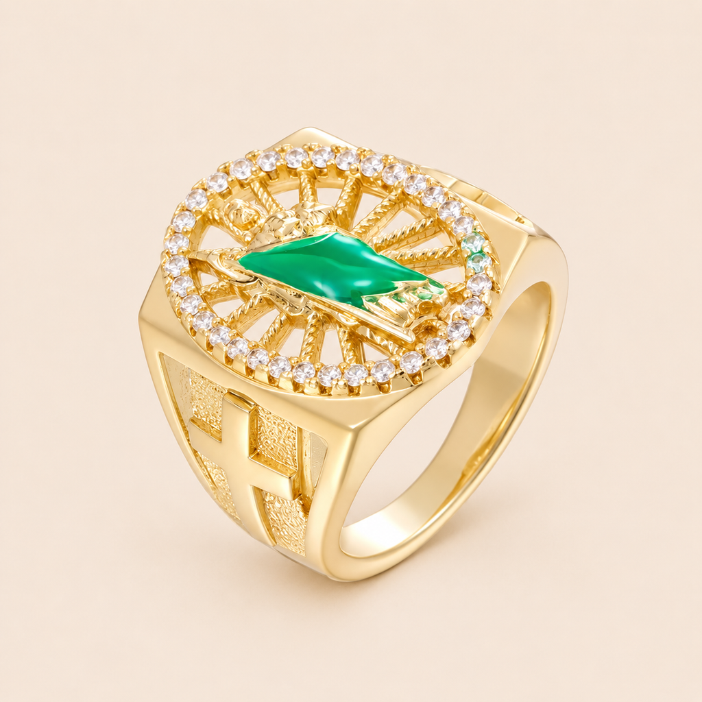 AGNETA Ring Plaquée Or 14K — fond crème