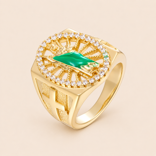 AGNETA Ring Plaquée Or 14K — fond crème