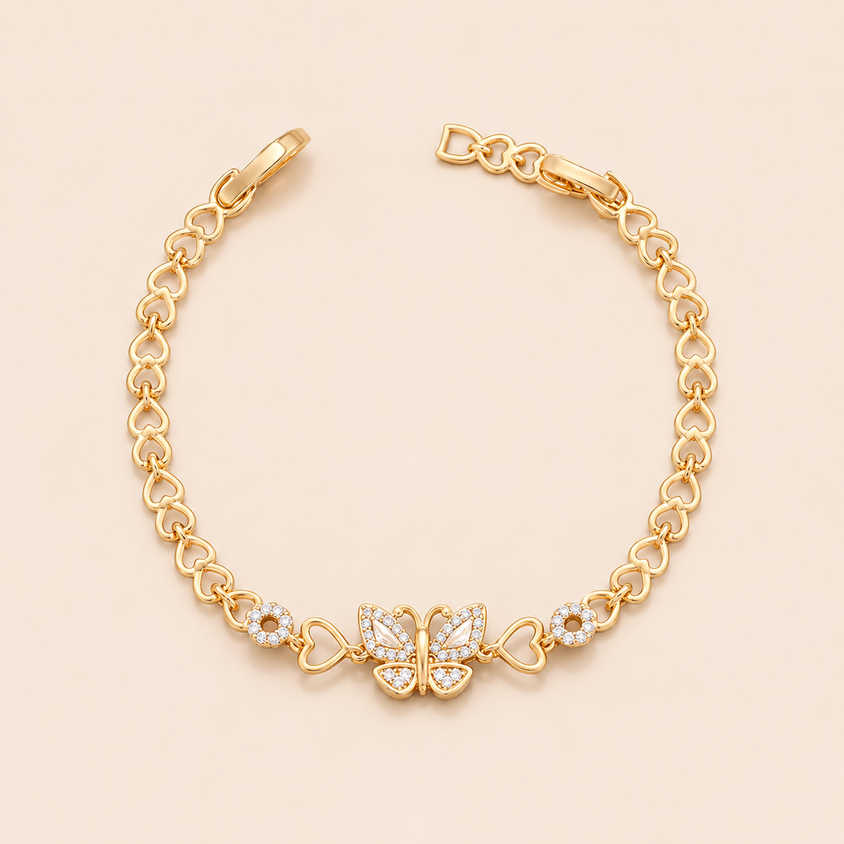 DAGNY Bracelet Plaquée Or 18K — fond crème