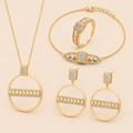 Gaela - Parure tendance et épurée, Plaquée or 14 carats — fond crème