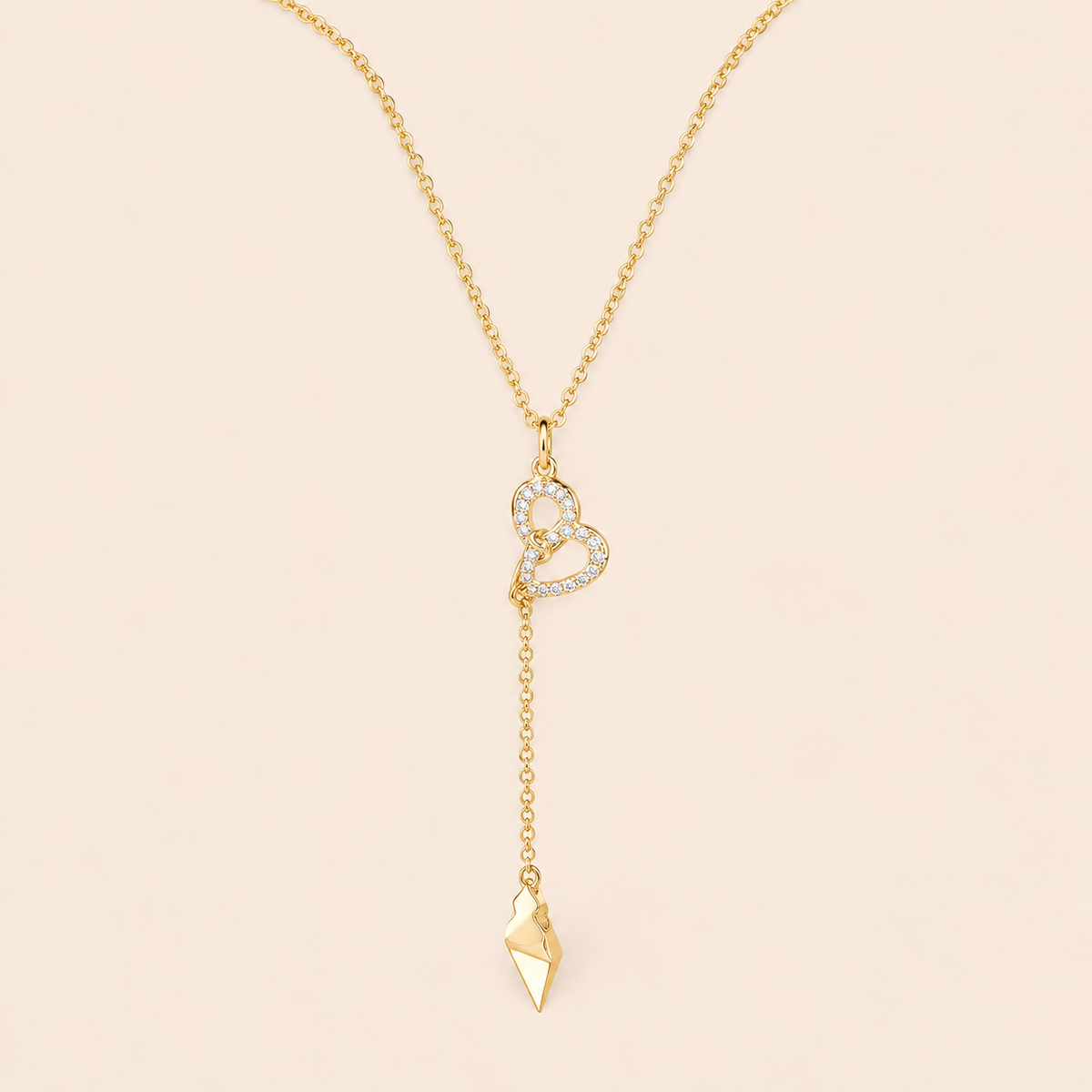 HALLA Collier Plaquée Or 14K — fond crème