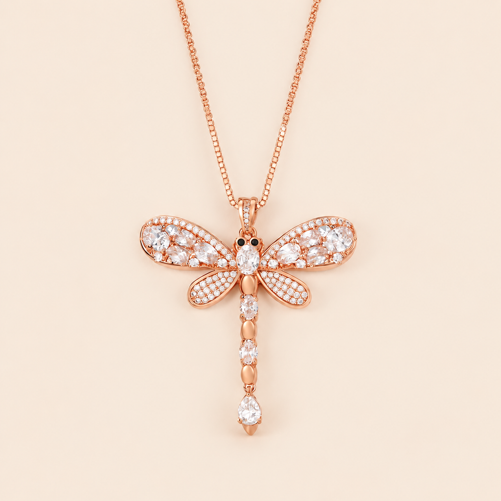 SOLVEIG Collier Plaquée Or Rose 18K — fond crème