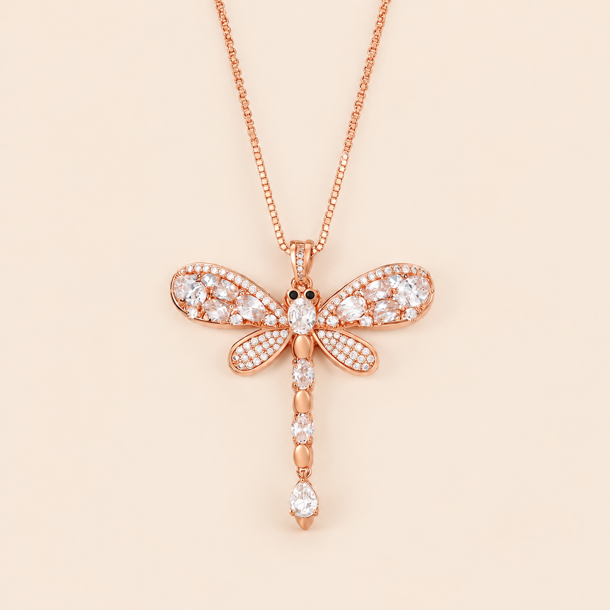 SOLVEIG Collier Plaquée Or Rose 18K — fond crème